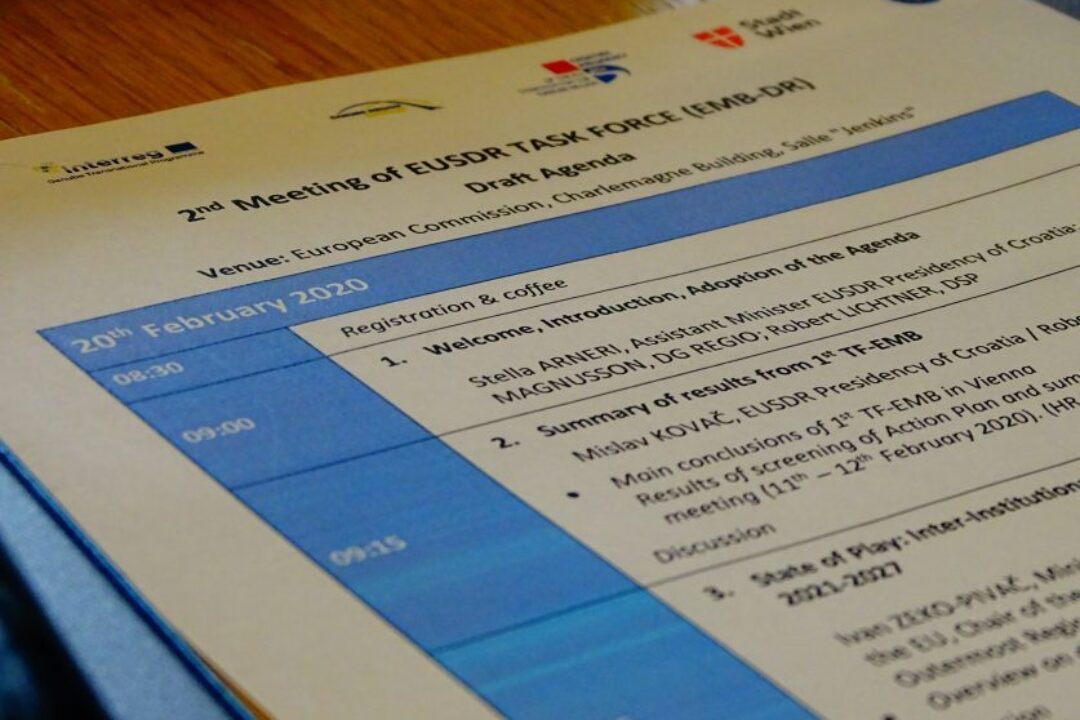 Embedding the EUSDR into EU Programmes – 2nd meeting of the EUSDR Task Force and National Coordinators