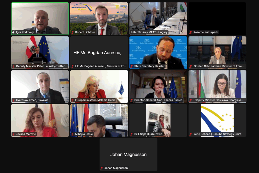 Joint Statement  of the Ministers responsible for the implementation of the EU Strategy for the Danube Region (online), 19 October 2022