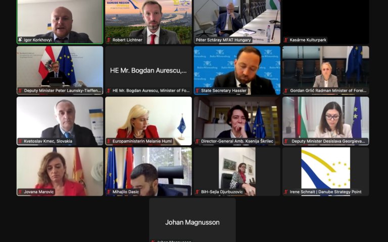 Joint Statement  of the Ministers responsible for the implementation of the EU Strategy for the Danube Region (online), 19 October 2022